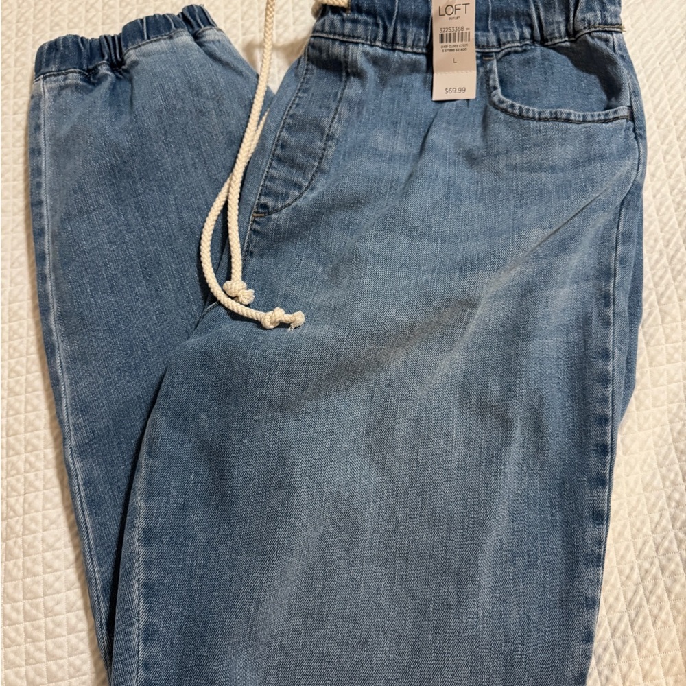 Loft Women’s Jean Joggers Sz Large